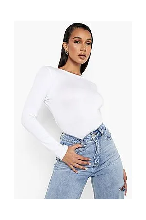 Boohoo Scoop Neck Long Sleeve Bodysuit