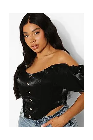 Boohoo Plus Satin Bardot Corset