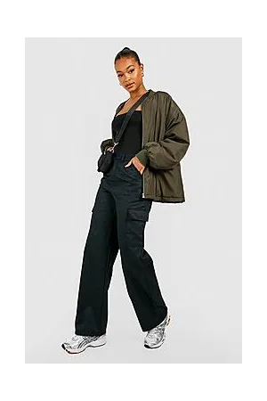 Boohoo Tall High Waisted Straight Leg Cargo Trousers