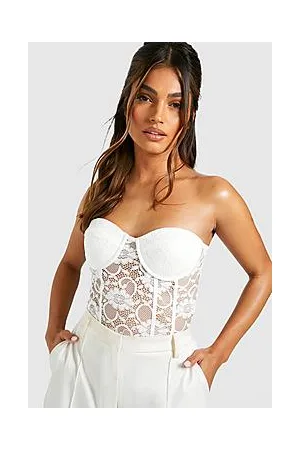 Boohoo Strapless Lace Bodysuit