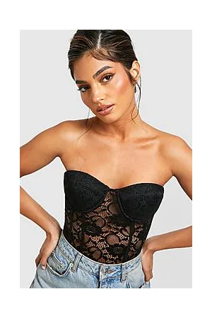 Boohoo Strapless Lace Bodysuit