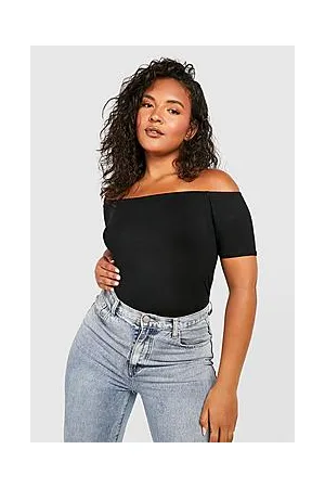 Boohoo Plus Basic Off Shoulder Short Sleeve Crop Top