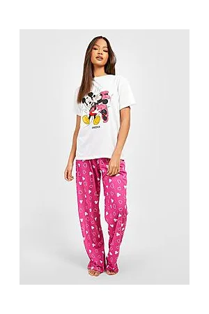 Boohoo Disney Minnie & Mickey Lovestruck Pyjama Trouser Set