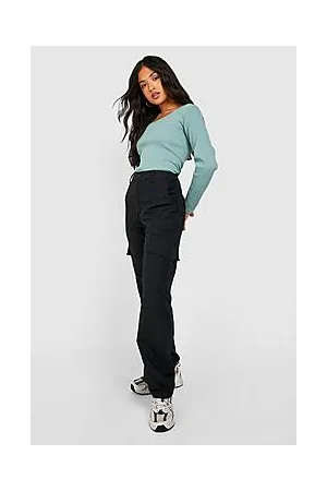 Boohoo Petite Twill Cotton Cargo Pocket Jogger