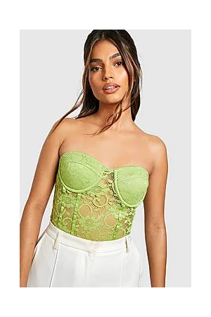 Boohoo Strapless Lace Bodysuit