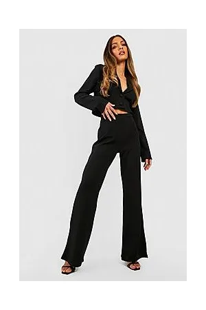 Boohoo Basic Jersey Double Button Cropped Blazer
