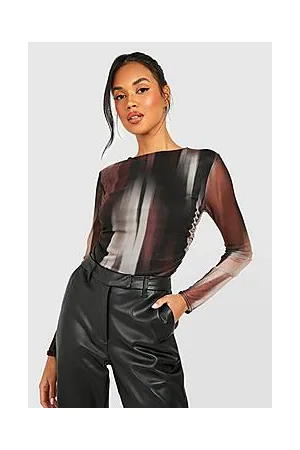 Boohoo Printed Mesh Top