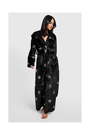 Boohoo Long Super Soft Star Robe