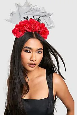 Boohoo Halloween Rose & Spider Headband