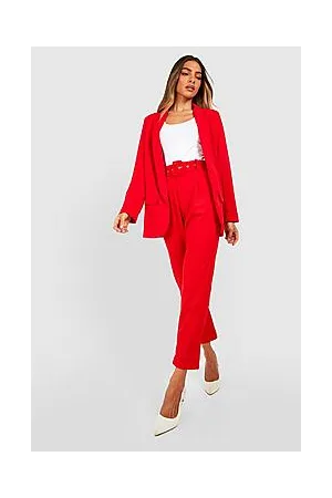 Boohoo Self Belt Tailored Trouser