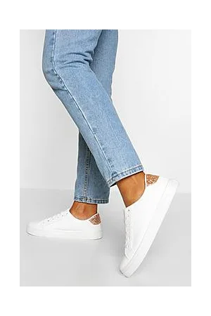 Boohoo Glitter Panel Basic Flat Trainers