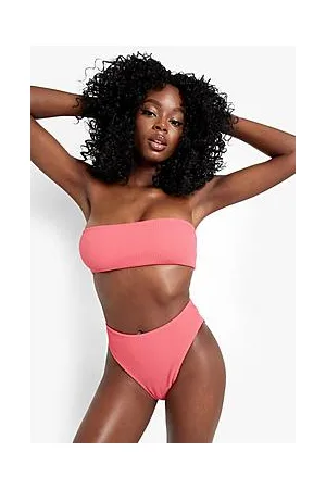 Boohoo Crinkle High Waisted Bikini Brief