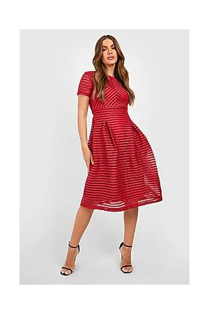 Boohoo Boutique Full Skirted Prom Midi Dress