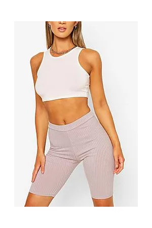 Boohoo Basic Ribbed High Waist Cycling Shorts