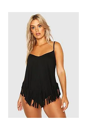 Boohoo Plus Tassel Beach Cami Top
