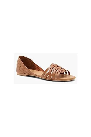 Boohoo Woven Leather Ballet Flats