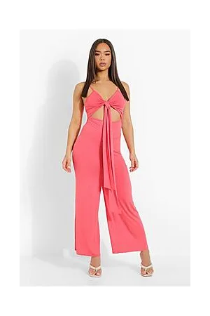 Boohoo Twist Front Cut Out Culotte Jumpsuit