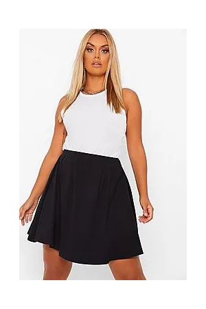 Boohoo Plus Basic Mini Skater Skirt