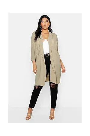 Boohoo Plus Woven Pocket Duster Coat