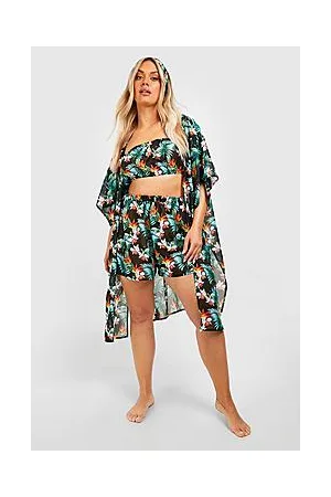 Boohoo Plus 4 Piece Beach Co-Ord Set