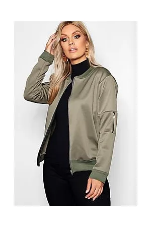 Boohoo Plus Scuba Bomber Jacket