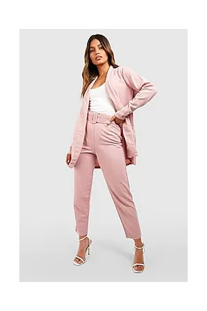 Boohoo Tailored Blazer And Self Fabric Belt Trouser Suit