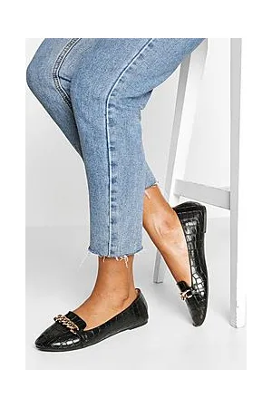 Boohoo Wide Fit Chain Slipper Ballet Flats