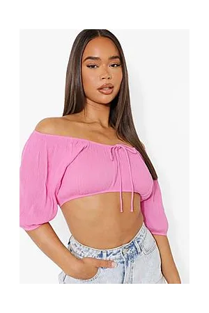 Boohoo Puff Sleeve Cheesecloth Bralet