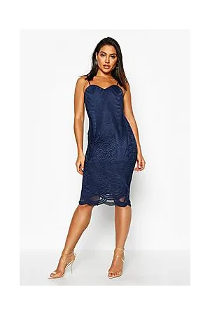 Boohoo Boutique Mesh Panelled Strappy Midi Dress