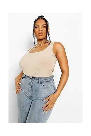 Boohoo Plus Double Slinky Strappy Bodysuit