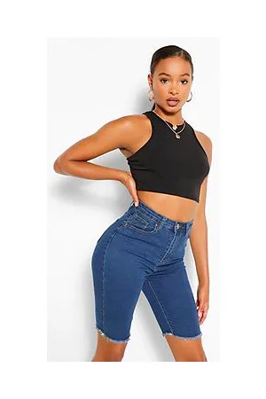 Boohoo Skinny High Waisted Denim Shorts