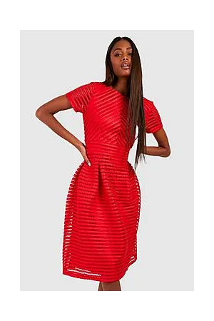 Boohoo Boutique Full Skirted Prom Midi Dress