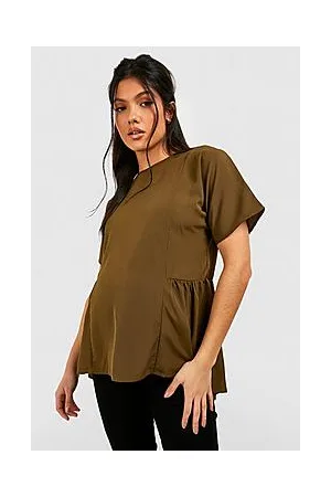 Boohoo Maternity Tunic Dip Hem Smock Top