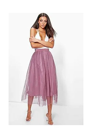 Boohoo Tall Boutique Tulle Mesh Midi Skirt