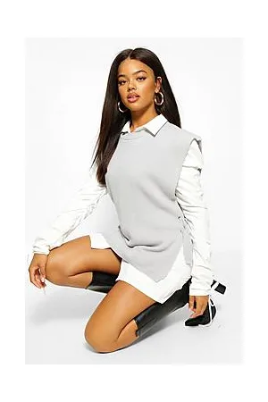 Boohoo Lace Up Side Sweater Vest