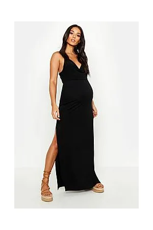 Boohoo Maternity Basic Jersey Split Maxi Skirt