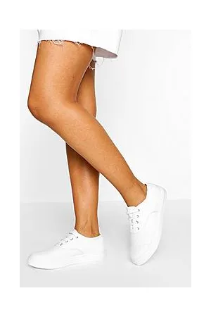Boohoo Basic Canvas Lace Up Pump