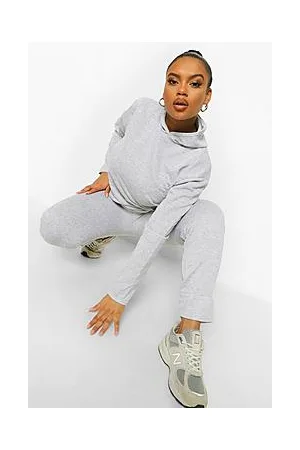 Boohoo Plus Loopback Hoodie and Jogger Set