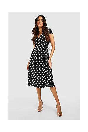 Boohoo Boutique Polka Dot Wrap Dress