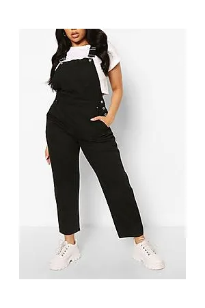 Boohoo Plus Denim Boyfriend Dungarees