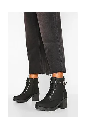 Boohoo Wide Fit Buckle Lace Up Chunky Hiker Boots