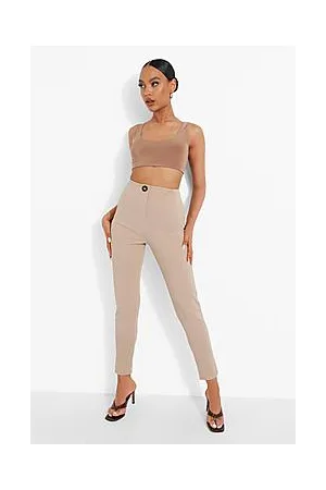 Boohoo Tailored Crepe Skinny Trousers