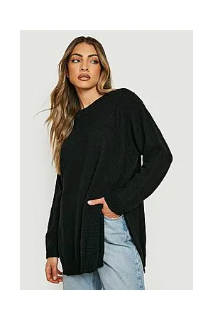 Boohoo Side Split Moss Stitch Tunic Jumper