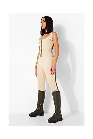Boohoo Wide Fit Chunky Pull On Knee High Boots