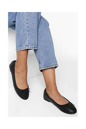 Boohoo Wide Fit Quilted Ballet Flats