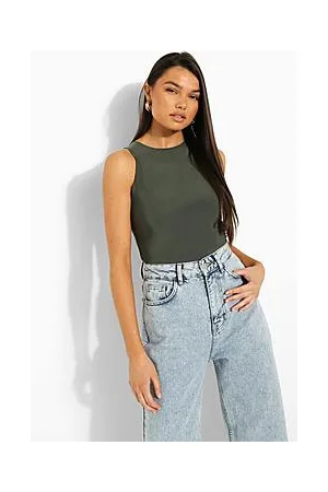 Boohoo Double layer racer bodysuit