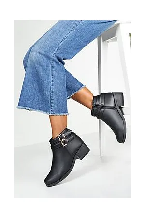 Boohoo Double Buckle Chelsea Ankle Boots