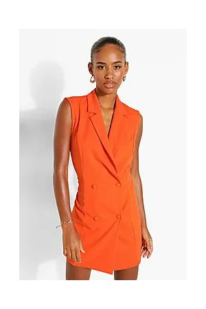 Boohoo Sleeveless Double Breasted Blazer Dress