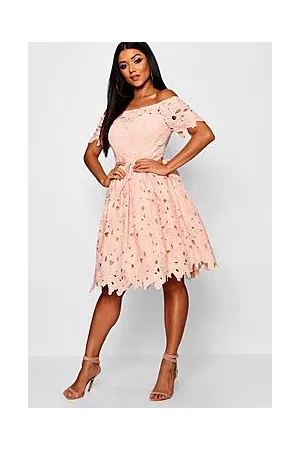 Boohoo Boutique Off Shoulder Lace Skater Dress