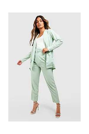 Boohoo Tailored Blazer And Self Fabric Belt Trouser Suit
